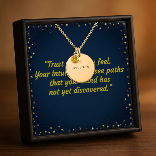 Woman with Wolves & Raven Necklace - Woman's Spell, PMF Collection No. 3- Intuition, Dark Fantasy Jewelry, Engraved Disc Charm Pendant