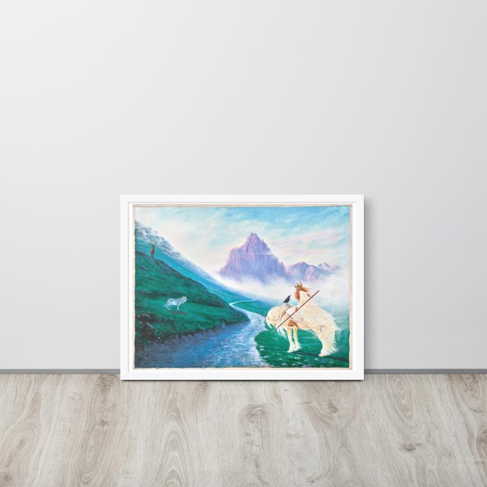Way to Valhalla Oil Painting Digital Print, Mythical Fantasy Art Printable, Mystic Feminine Power PMF Collection No 5 Poster