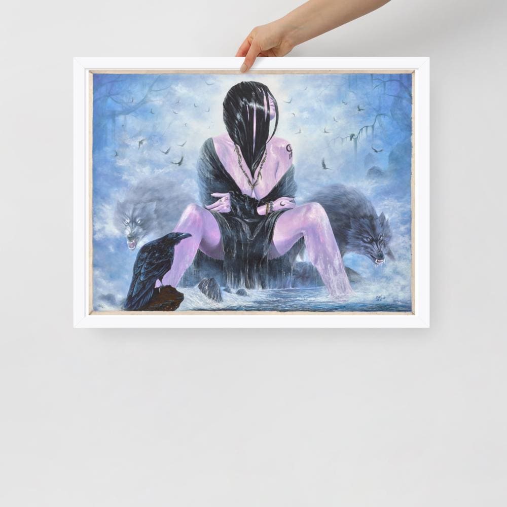 Woman's Spell Oil Painting Digital Print, Mythical Fantasy Art Printable, Mystic Feminine Power PMF Collection No 3 Poster