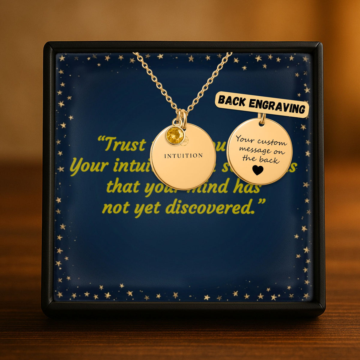 Intuition Necklace | Woman’s Spell III | Mystical Feminine Jewelry | Gold Pendant
