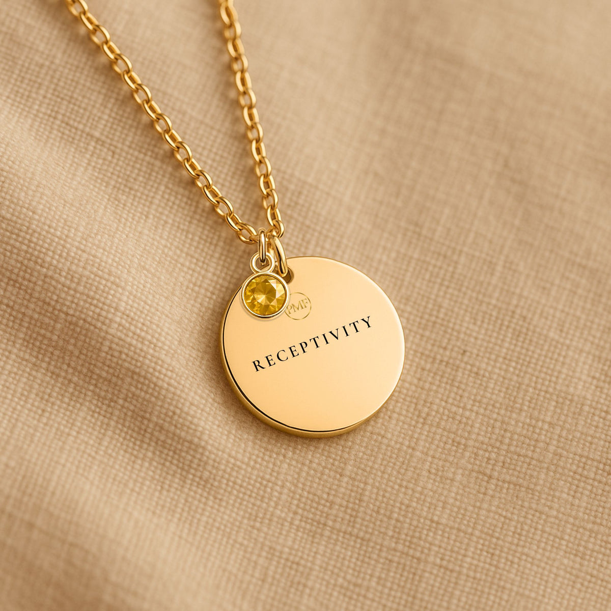 Receptivity Necklace | Mystic Moon II | Mystical Feminine Jewelry | Gold Pendant