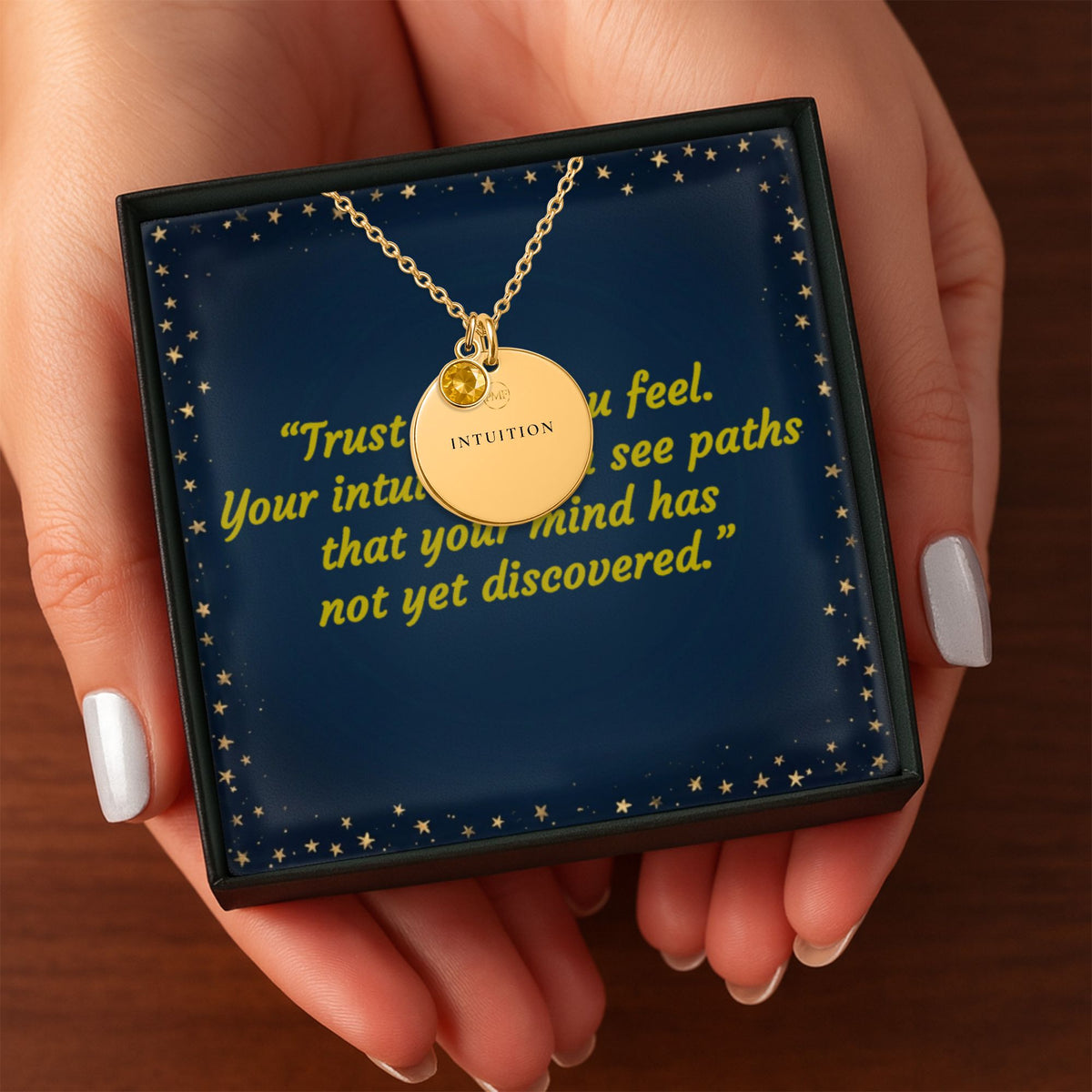 Intuition Necklace | Woman’s Spell III | Mystical Feminine Jewelry | Gold Pendant