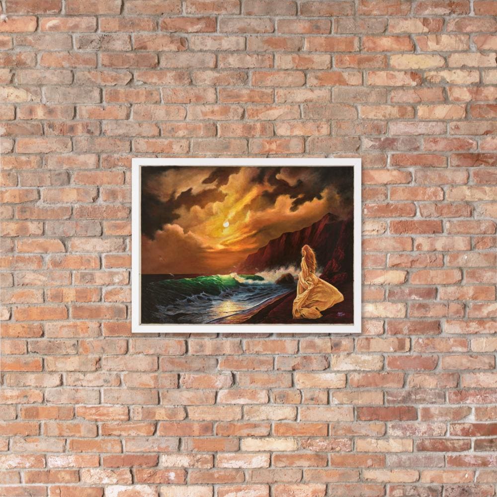Mystic Moon Oil Painting Digital Print, Mythical Fantasy Art Printable, Mystic Feminine Power PMF Collection No 2 Poster